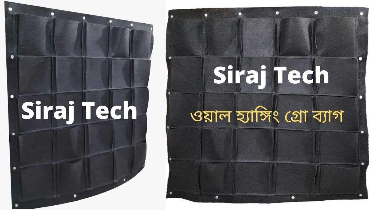 Black Wall mounted – Wall Hanging Planting Bags