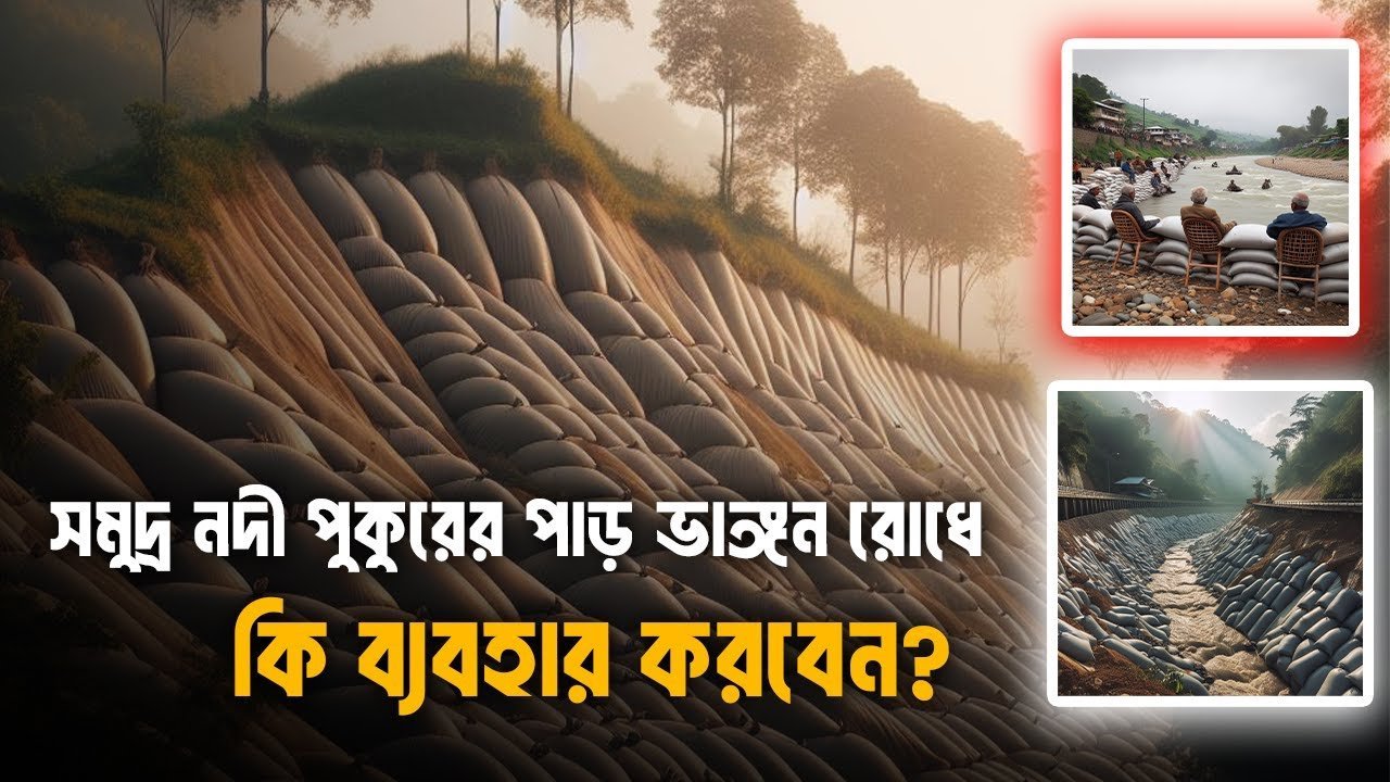 Use of Geotextile to prevent bank erosion – পাড় ভাঙন রোধে জিও টেক্সটাইল