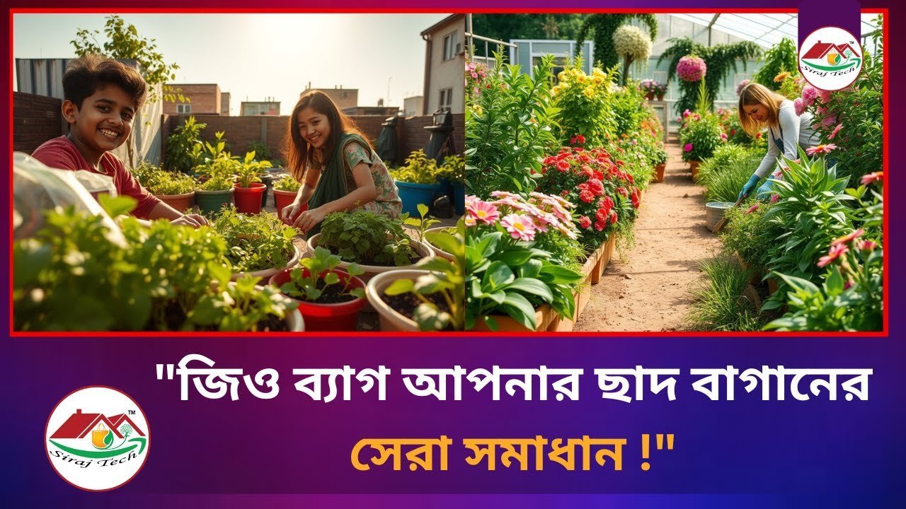Geo Bags for Rooftop Garden – জিও ব্যাগ ছাদ বাগানের সেরা সমাধান
