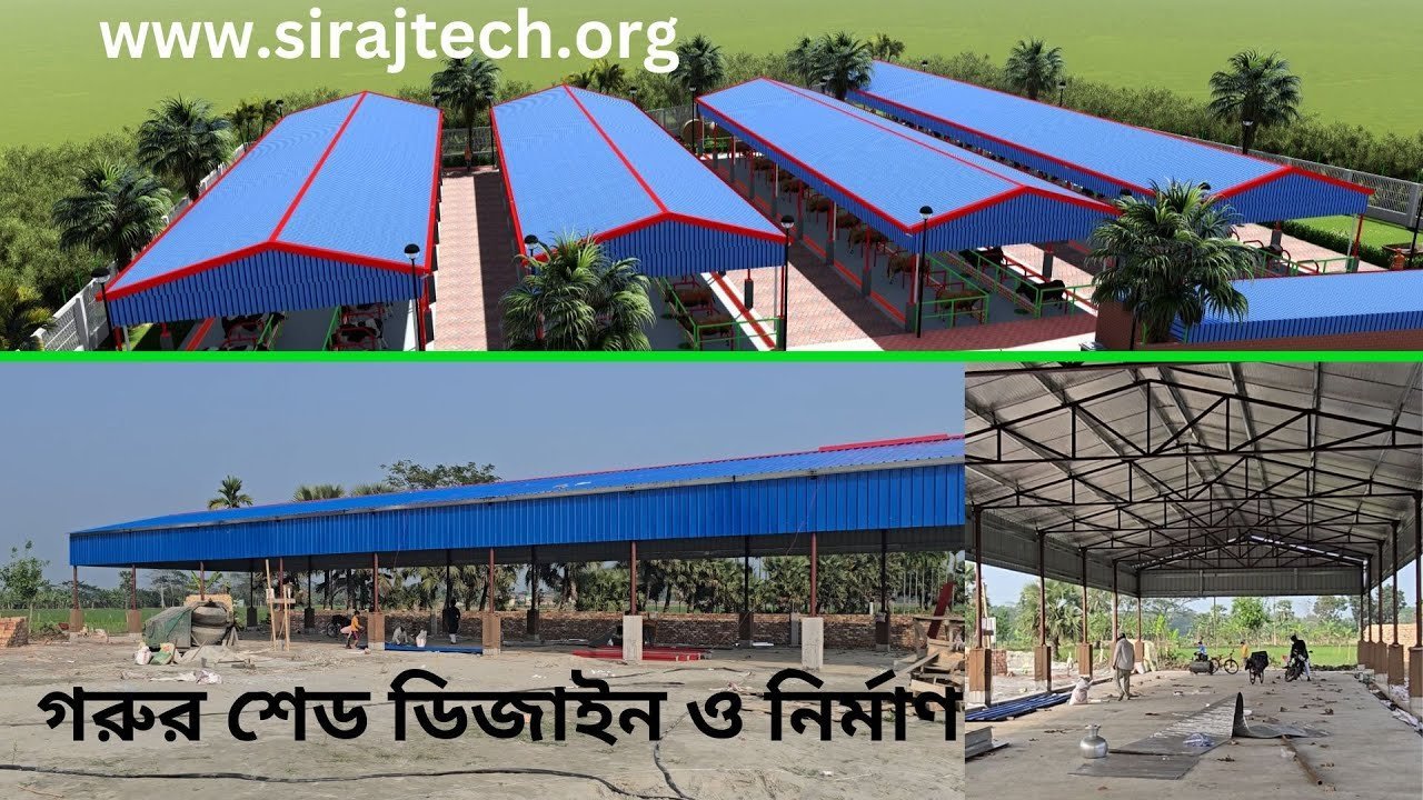 Dairy Farm Shed Design & Construction – আধুনিক গরুর শেড তৈরি করার সম্পূর্ণ গাইড